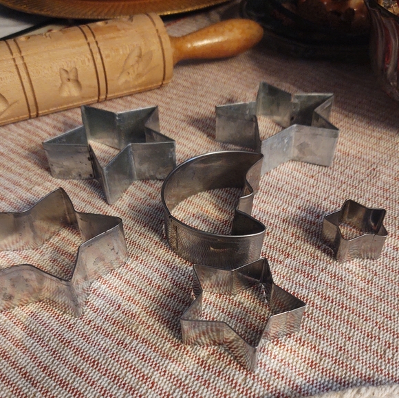 Star and Moon Cookie Cutter Set Vintage - Picture 7 of 8